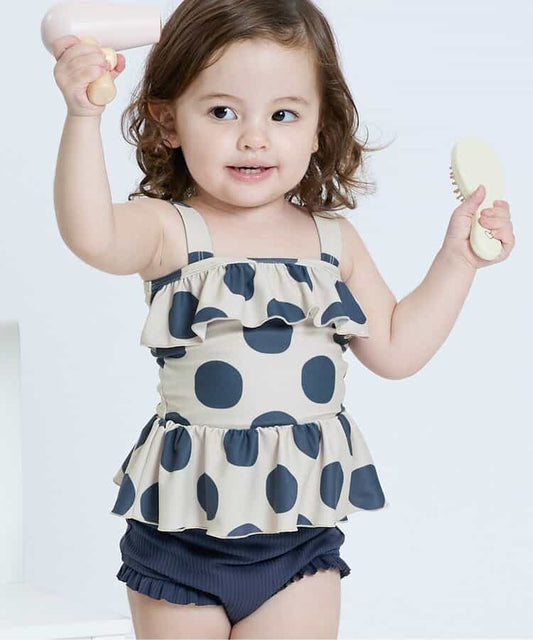 Ampersand UV-Proof Two-Piece Swimsuit (Direct from Japan) 80-140cm Girls' Summer Swimsuit Special 