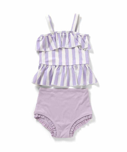 Ampersand UV-Proof Two-Piece Swimsuit (Direct from Japan) 80-140cm Girls' Summer Swimsuit Special 