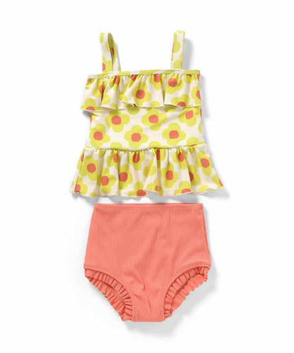 Ampersand UV-Proof Two-Piece Swimsuit (Direct from Japan) 80-140cm Girls' Summer Swimsuit Special 