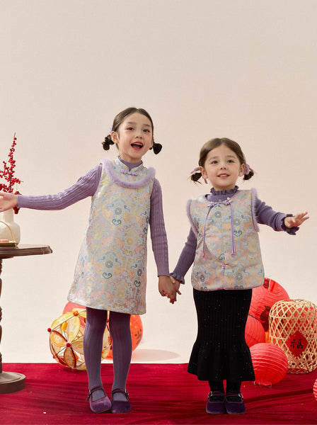 女童款 90-150cm 金絲貔貅開運旗袍 新年中式華服唐裝 新年發財特特輯