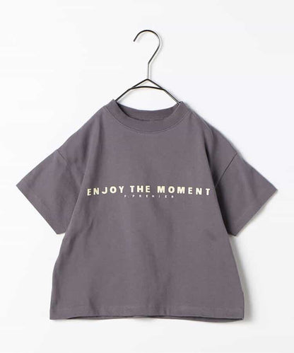 Japanese children's clothing p.prem#r letter print T-shirt 80-140cm boys/girls summer TOPS 