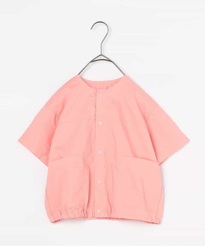 Japanese children's clothing p.prem#r typewriter snap button short-sleeved shirt 80-140cm boys/girls summer TOPS 