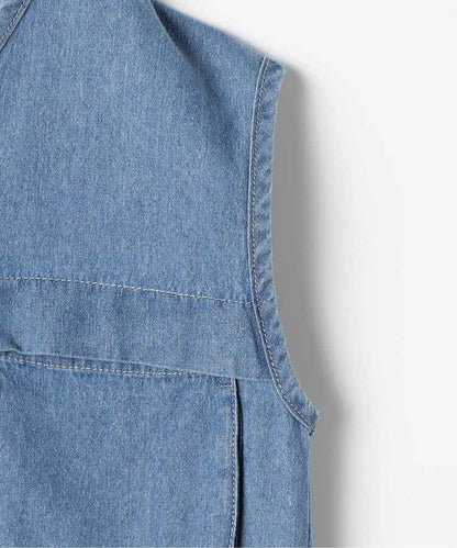 Japanese children's clothing p.prem#r 3D pocket work vest jacket 80-140cm boys/girls summer outerwear 