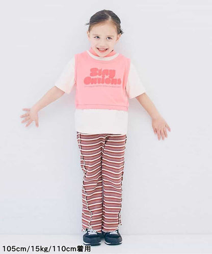 Japanese children's clothing p.prem#r vest T-shirt two-piece set 80-140cm boys/girls summer TOPS 