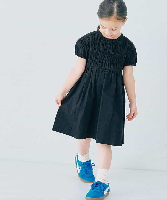 日本童裝 p.prem#r 打纜皺褶連身裙 80-140cm 女童款 夏季 DRESSES