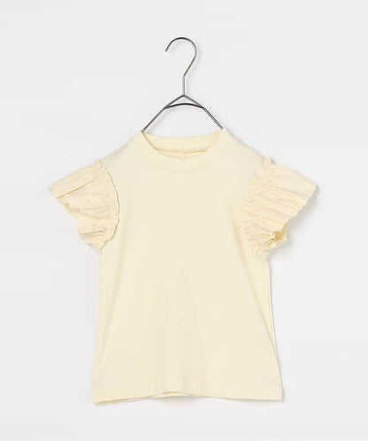 Japanese children's clothing p.prem#r 2Way slip skirt &amp; ruffle sleeve top two-piece set 80-140cm girls summer TOPS SKIRTS 