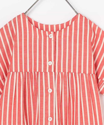 Japanese children's clothing p.prem#r 2Way reversible two-way wear front and back striped shirt dress 80-140cm girls summer dresses 