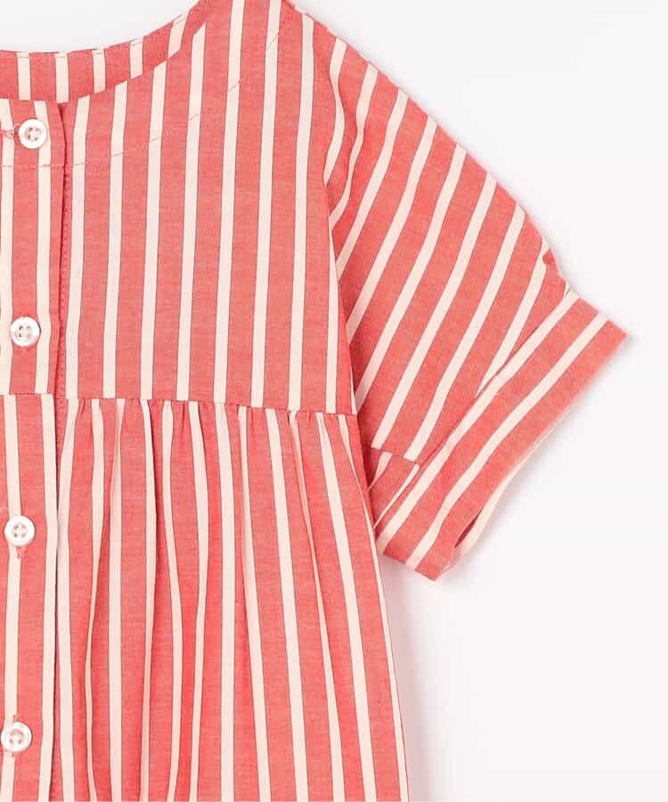 Japanese children's clothing p.prem#r 2Way reversible two-way wear front and back striped shirt dress 80-140cm girls summer dresses 