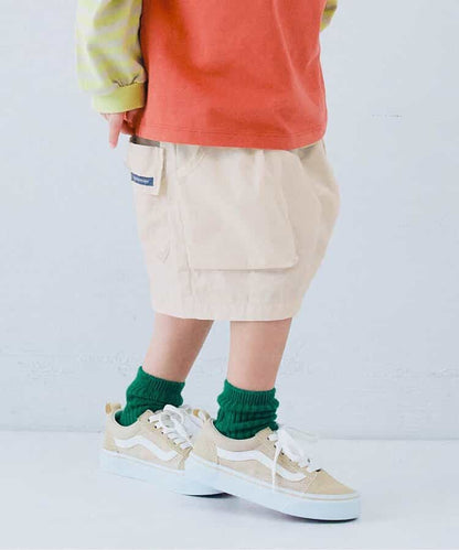 Japanese children's clothing p.prem#r 3D pocket work shorts 80-140cm boys/girls summer PANTS 
