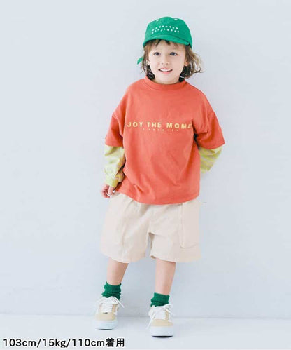Japanese children's clothing p.prem#r 3D pocket work shorts 80-140cm boys/girls summer PANTS 