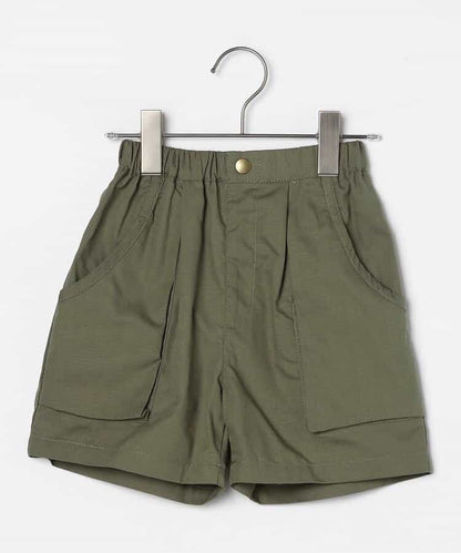 Japanese children's clothing p.prem#r 3D pocket work shorts 80-140cm boys/girls summer PANTS 