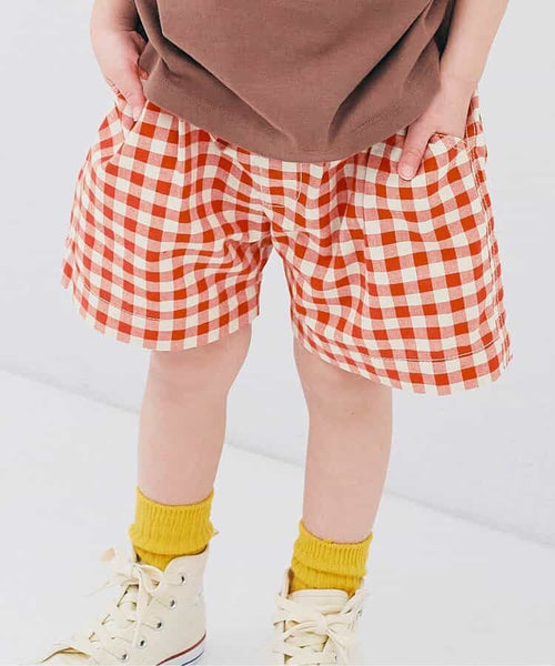 日本童裝 p.prem#r 格仔短褲 80-140cm 男童款/女童款 夏季 PANTS