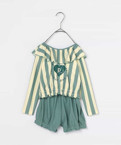 Japanese children's clothing p.prem#r UV protection swimsuit two-piece set 80-140cm girls summer water play swimsuit special edition 