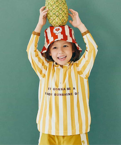 Japanese children's clothing p.prem#r UV protection half-zip swimsuit 80-140cm boys' summer swimsuit special edition 