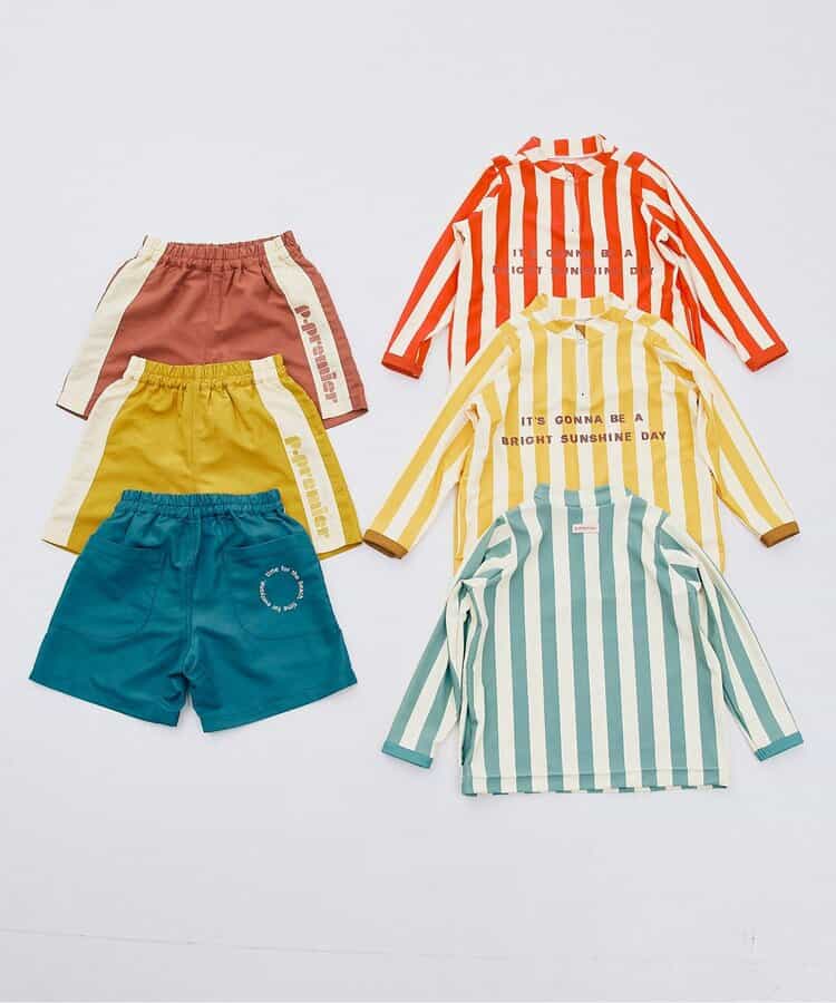 Japanese children's clothing p.prem#r UV protection half-zip swimsuit 80-140cm boys' summer swimsuit special edition 