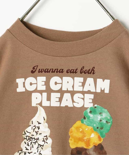 Japanese children's clothing p.prem#r ice cream print top 80-140cm boys/girls summer TOPS 