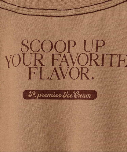 Japanese children's clothing p.prem#r ice cream print top 80-140cm boys/girls summer TOPS 