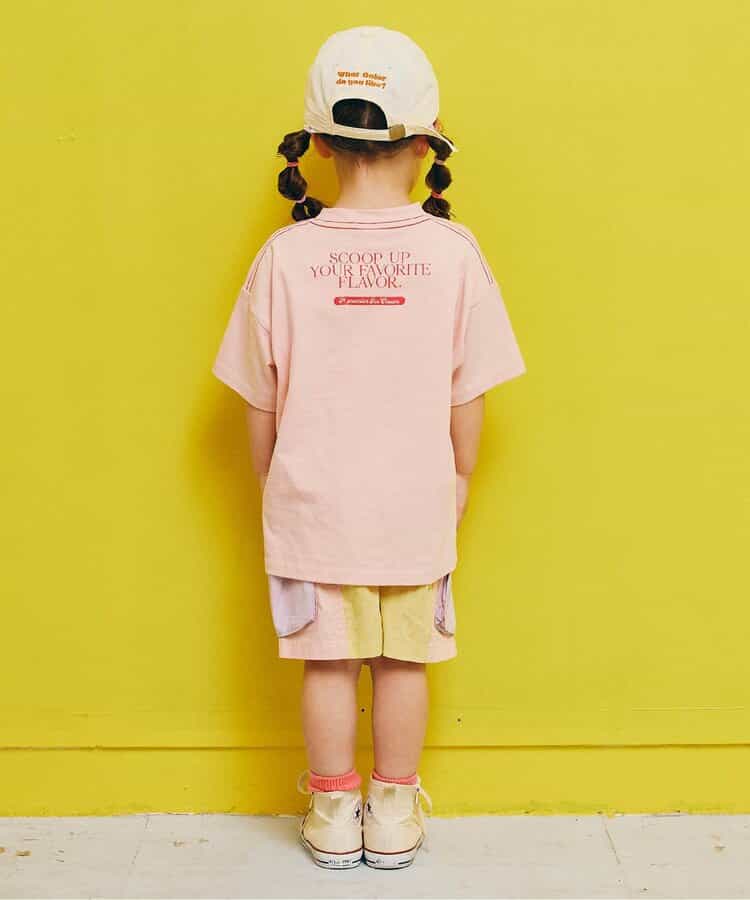 Japanese children's clothing p.prem#r ice cream print top 80-140cm boys/girls summer TOPS 