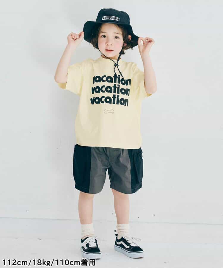 Japanese children's clothing p.prem#r letter print short-sleeved top 80-140cm boys/girls summer TOPS 