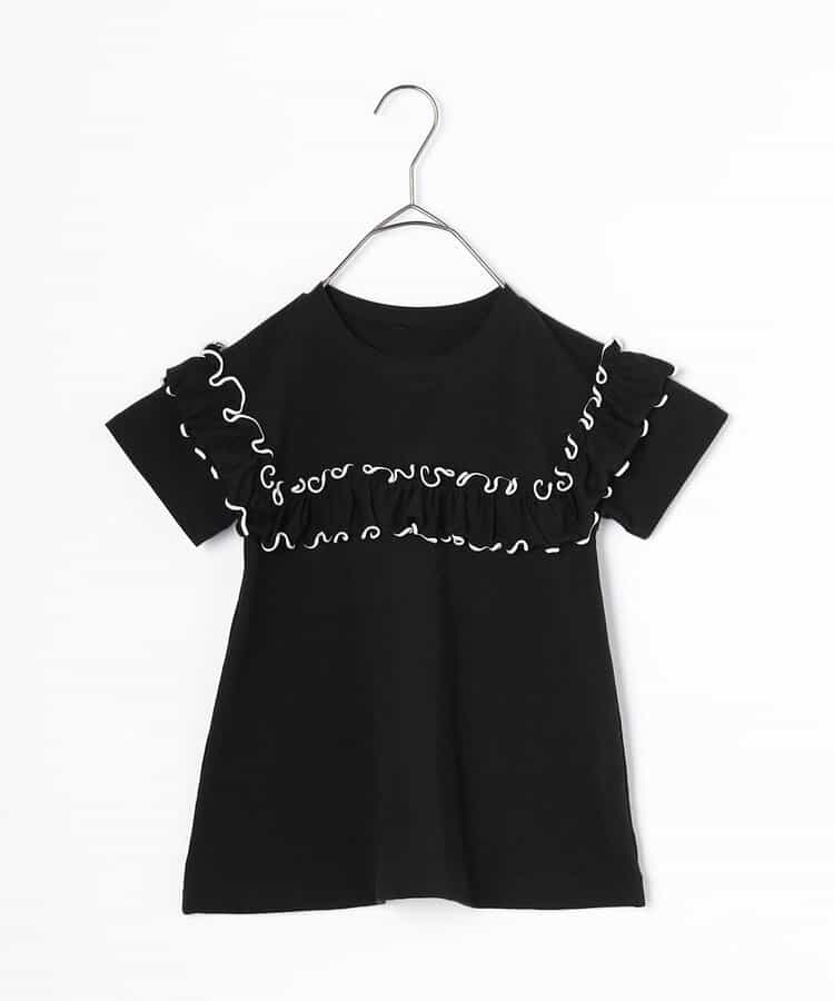 Japanese children's clothing p.prem#r ruffled short-sleeved top 80-140cm girls summer TOPS 