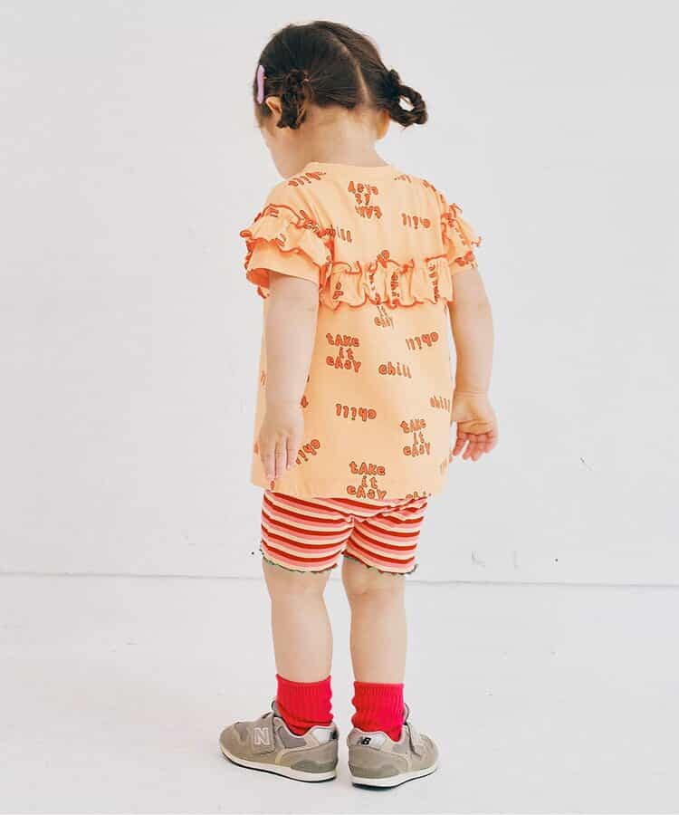 Japanese children's clothing p.prem#r ruffled short-sleeved top 80-140cm girls summer TOPS 