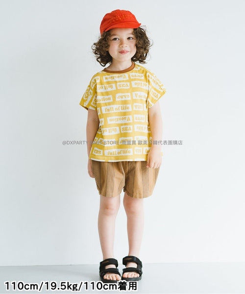 日本童裝 p.prem#r 字母印花上衣 80-140cm 男童款/女童款 夏季 TOPS