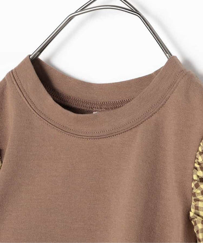 Japanese children's clothing p.prem#r ruffled puff sleeve ruffled top 80-140cm girls summer TOPS 