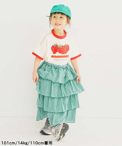 Japanese children's clothing p.prem#r fruit print top 80-140cm boys/girls summer TOPS 