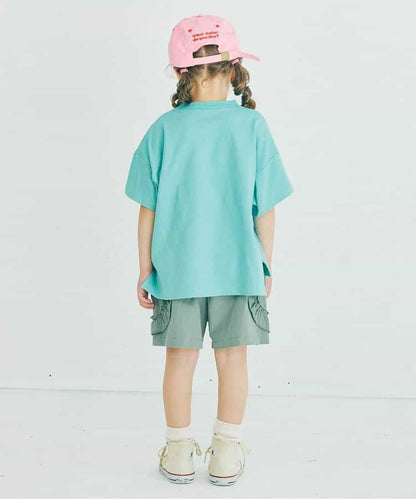 Japanese children's clothing p.prem#r FLOWERS printed tops 80-140cm boys/girls summer TOPS 