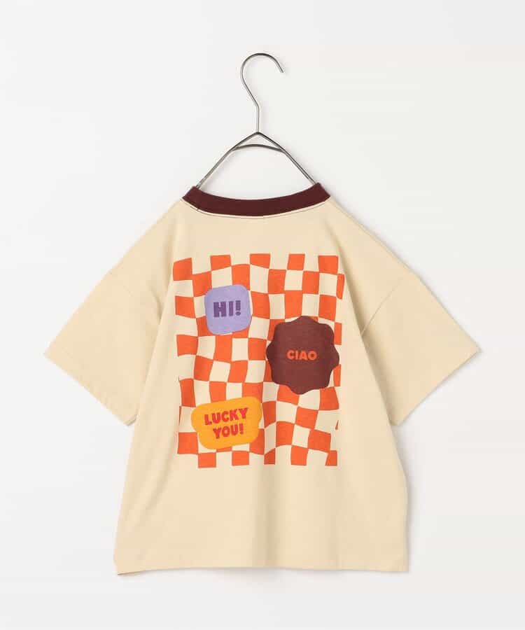 Japanese children's clothing p.prem#r letter print short-sleeved top 80-140cm boys/girls summer TOPS 