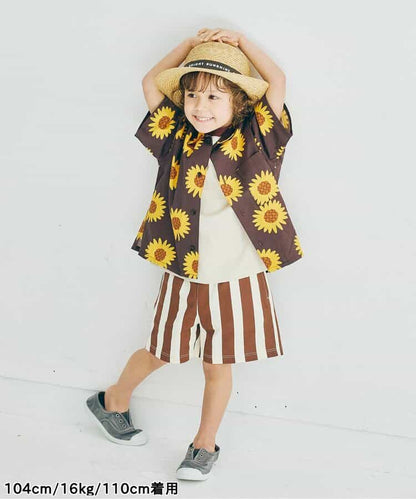 Japanese children's clothing p.prem#r letter print short-sleeved top 80-140cm boys/girls summer TOPS 