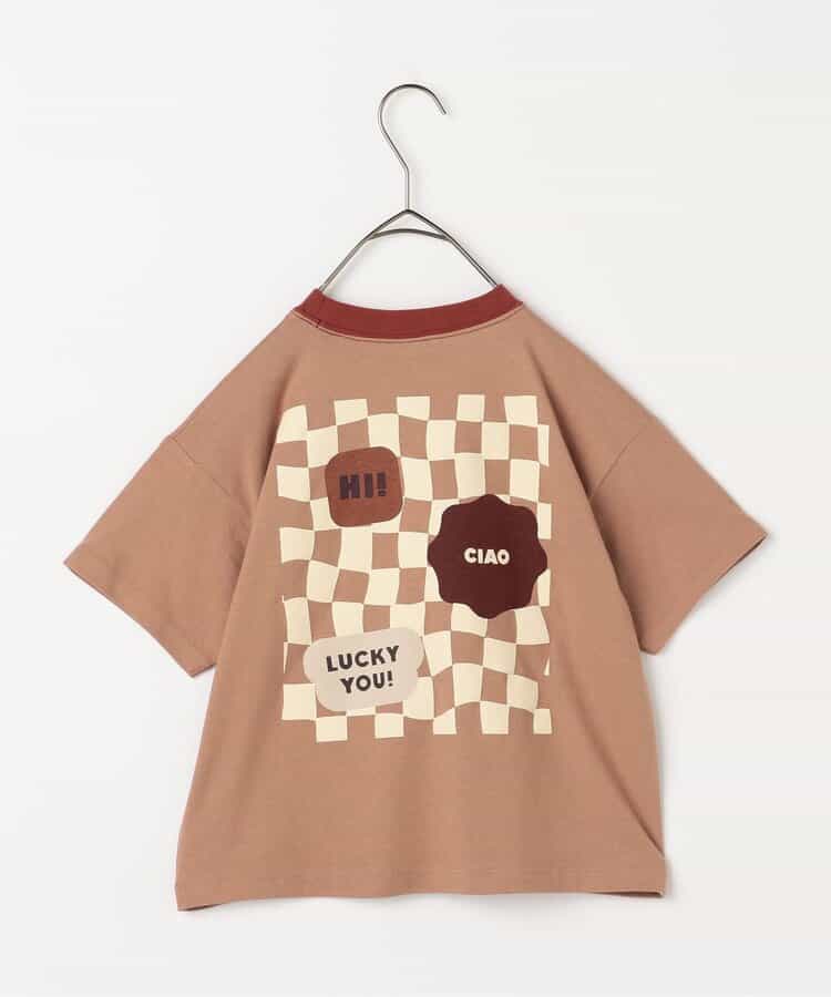 Japanese children's clothing p.prem#r letter print short-sleeved top 80-140cm boys/girls summer TOPS 