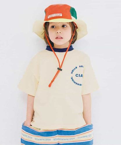 Japanese children's clothing p.prem#r letter print short-sleeved top 80-140cm boys/girls summer TOPS 