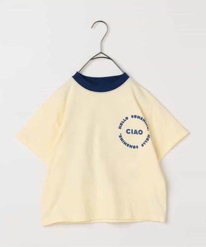 Japanese children's clothing p.prem#r letter print short-sleeved top 80-140cm boys/girls summer TOPS 