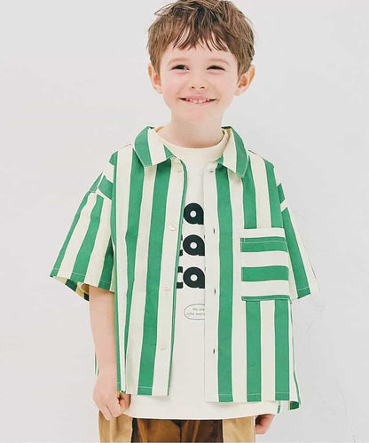 Japanese children's clothing p.prem#r summer shirt 80-140cm boys summer TOPS 