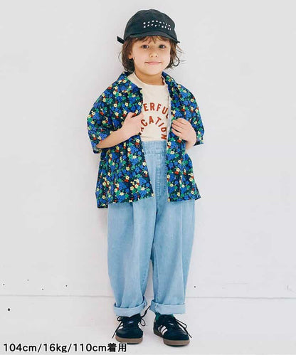 Japanese children's clothing p.prem#r summer shirt 80-140cm boys summer TOPS 