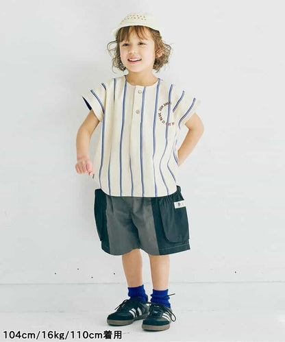 Japanese children's clothing p.prem#r striped sleeveless top 80-140cm boys' summer TOPS 