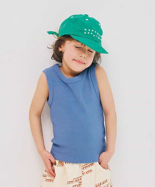Japanese children's clothing p.prem#r simple ribbed vest 80-140cm boys' summer TOPS 