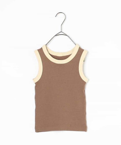 Japanese children's clothing p.prem#r simple ribbed vest 80-140cm boys' summer TOPS 