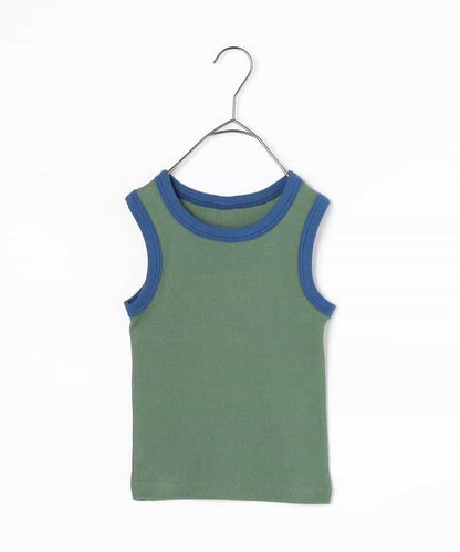 Japanese children's clothing p.prem#r simple ribbed vest 80-140cm boys' summer TOPS 