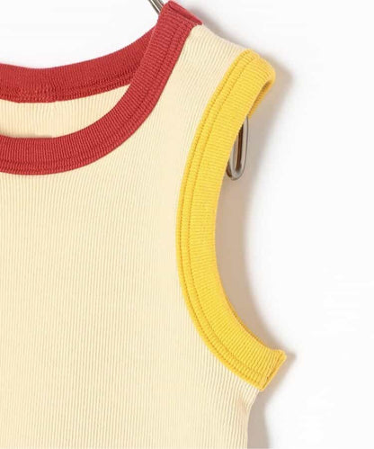 Japanese children's clothing p.prem#r simple ribbed vest 80-140cm boys' summer TOPS 