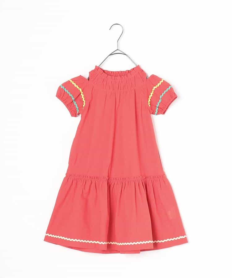 Japanese children's clothing p.prem#r off-the-shoulder short-sleeved dress 80-140cm girls summer dresses 