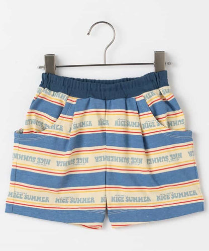 Japanese children's clothing p.prem#r striped shorts 80-140cm boys' summer PANTS 