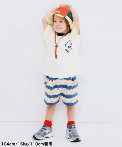 Japanese children's clothing p.prem#r striped shorts 80-140cm boys' summer PANTS 