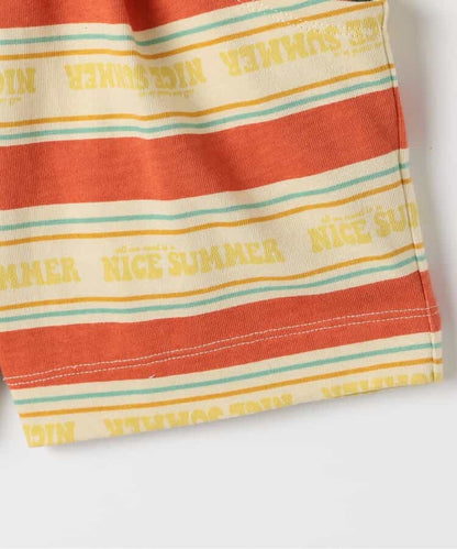 Japanese children's clothing p.prem#r striped shorts 80-140cm boys' summer PANTS 