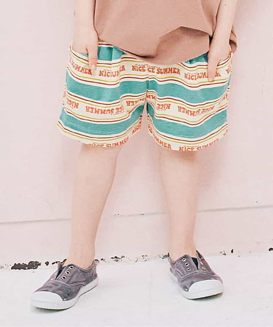 Japanese children's clothing p.prem#r striped shorts 80-140cm boys' summer PANTS 