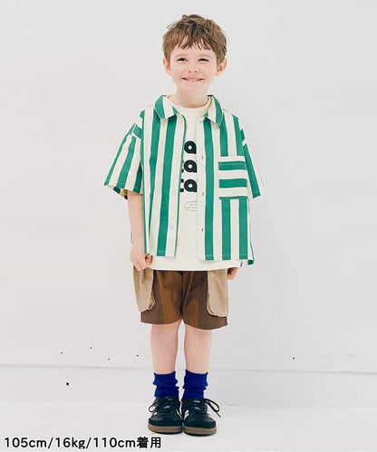 Japanese children's clothing p.prem#r work shorts 80-140cm boys' summer PANTS 