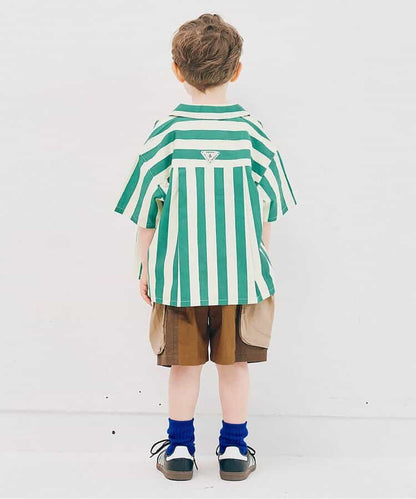 Japanese children's clothing p.prem#r work shorts 80-140cm boys' summer PANTS 