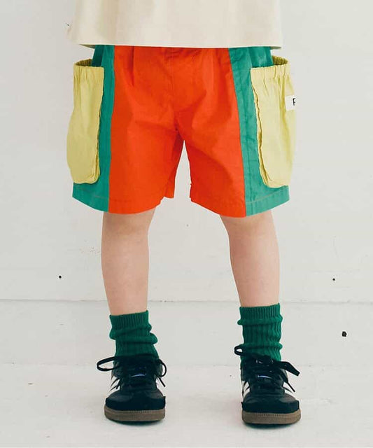 Japanese children's clothing p.prem#r work shorts 80-140cm boys' summer PANTS 
