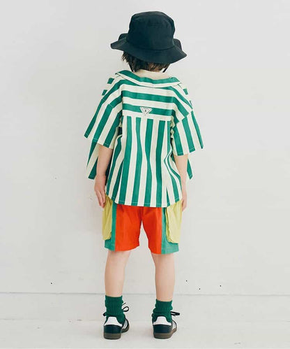 Japanese children's clothing p.prem#r work shorts 80-140cm boys' summer PANTS 
